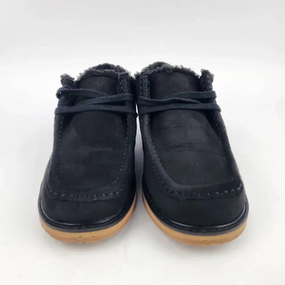 Gap Kids Black Boots Faux Suede Shoes Sz 5